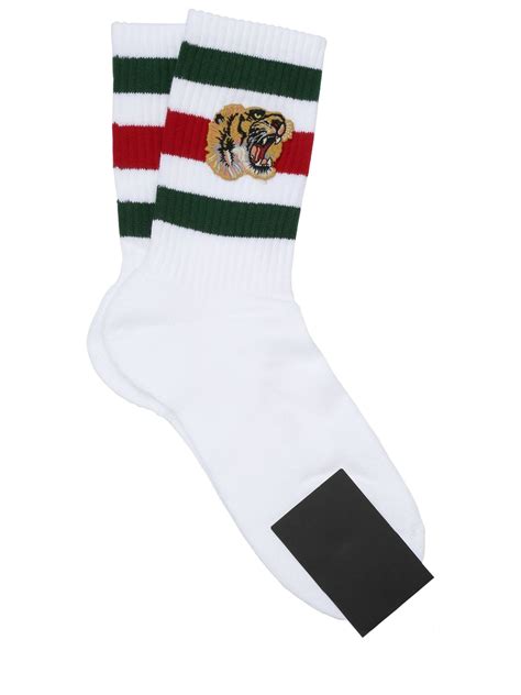 gucci tiger socks black|gucci loafers tiger.